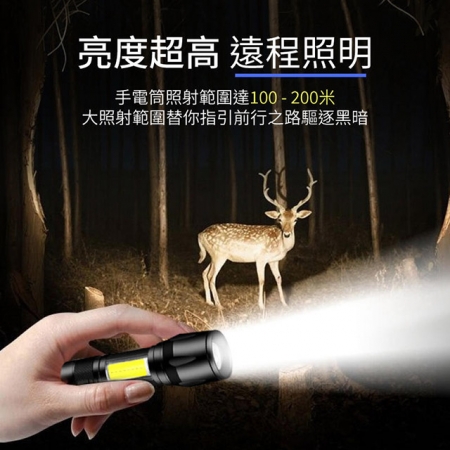 Q5強光手電筒/LED手電筒 （雙燈源設計！高亮度EDC） 