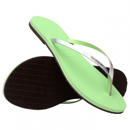 【哈瓦士havaianas】 巴西人字拖 女款 You metallic/果綠雷射銀帶