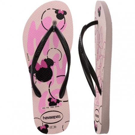 【哈瓦士havaianas】 巴西人字拖  女款 slim disney/素描粉米妮