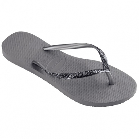 【哈瓦士havaianas】 巴西 人字拖  女款 Slim Glitter II/金蔥灰