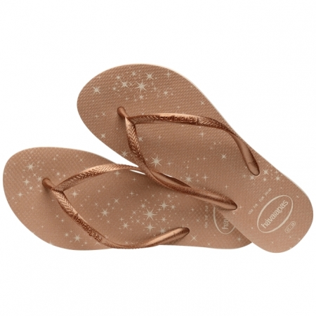 【哈瓦士havaianas】 巴西 人字拖  女款 Slim gloss/古銅閃耀星
