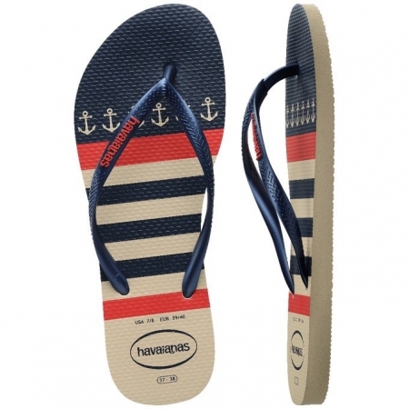 【哈瓦士havaianas】巴西人字拖 女款 Slim nautical/船錨