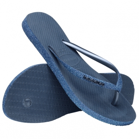 【哈瓦士havaianas】 巴西 人字拖 哈瓦士 女款 Slim sparkle II/金蔥水手藍