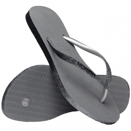 【哈瓦士havaianas】 巴西 人字拖 哈瓦士 女款 Slim sparkle/漸層灰黑