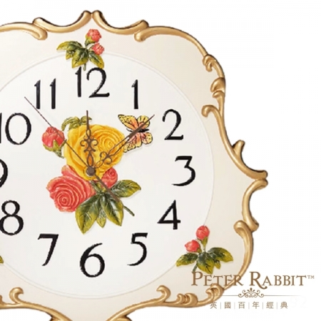 【PETER RABBIT 比得兔】玫瑰壁鐘