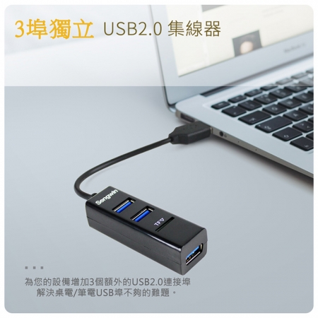 Songwin 二合一 3埠USB HUB/TF讀卡機（TYPE-C/TYPE-A）