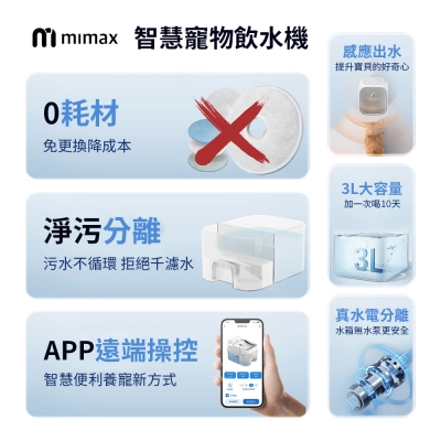 小米有品 mimax 米覓 智慧寵物飲水機