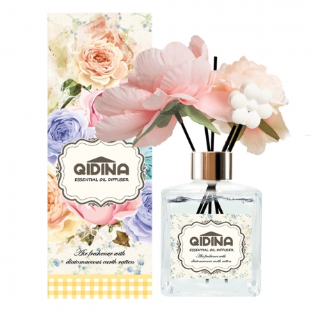 【QiMart】花香盛開珪藻土室內香氛擴香瓶（200ml/瓶）