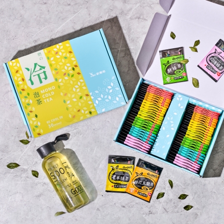 【新鳳鳴】磨的冷泡茶-冰雪禮盒組A  綜合7款冷泡茶茶包56入 附手提袋