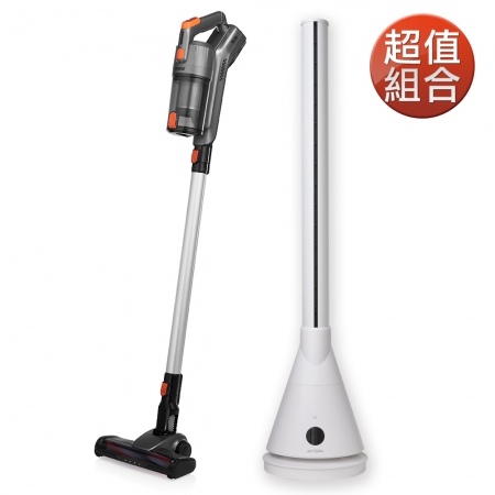 《組合》【ARTISAN】UV清淨冷/暖循環扇（兩色） TF2000｜G ＋勁旋風無線兩用吸塵器 339640