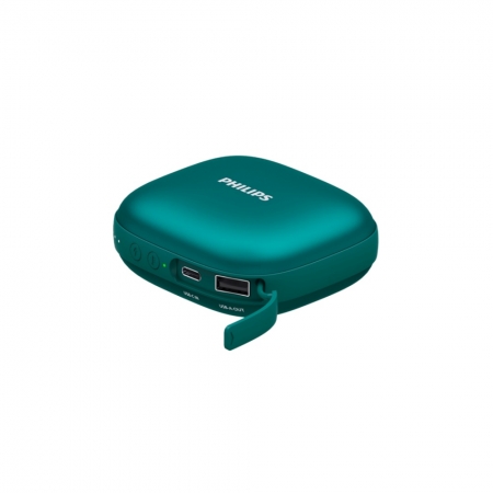 【PHILIPS 飛利浦】3秒速熱/BSMI認証 兩用暖手寶行動電源 綠/紫 DLP2136VG/DLP2136VP