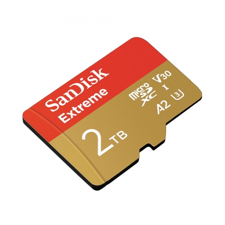 SanDisk Extreme 2TB 記憶卡 U3 V30 A2 microSD UHS-I 讀取速度240MB/s （SD-SQXAV-2TB）