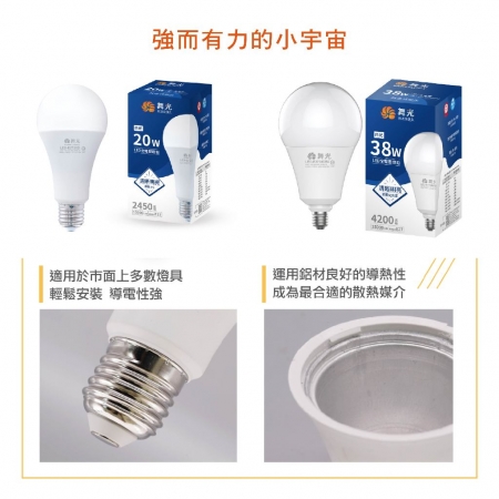  DanceLight 舞光 3入 75W LED商業燈泡 大瓦數燈泡 E40 適用停車場 商業空間 白光/黃光