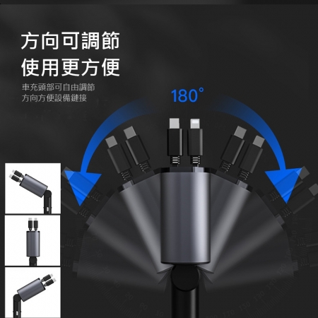 【樂柏LEBO✨16代伸縮車充✨保固一年】BSMI認證 伸縮雙線車充 雙USB  type c 蘋果 快充線 車用充電 