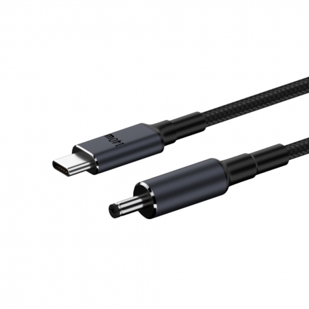 Kamera Type-C公 轉 DC公 PD誘騙線 5521直頭黑口 140W/28V/5A （1.8M）