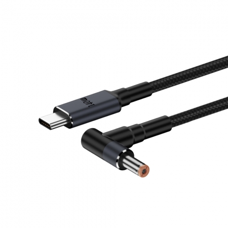 Kamera Type-C公 轉 DC公 PD誘騙線 5525彎頭棕口 140W/20V/7A （1.8M）