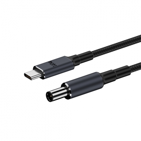 Kamera Type-C公 轉 DC公 Dell PD誘騙線 7450直頭黑口 140W/20V/7A （1.8M）