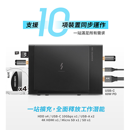 PROBOX HFR7-SU31CD （雙介面版） 4層式集線硬碟儲存工作站
