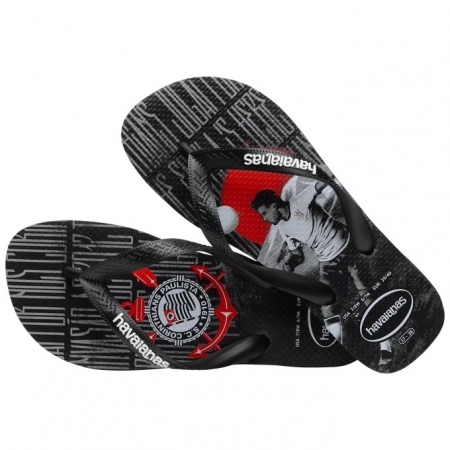 【哈瓦士havaianas】 巴西 人字拖 哈瓦士 男款 Top Times Corintians/黑哥林多人足球