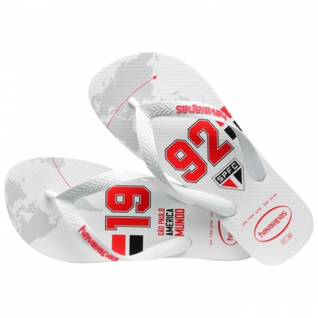 【哈瓦士havaianas】 巴西 人字拖 男款 Top Times Sao Paulo/白聖保羅足球