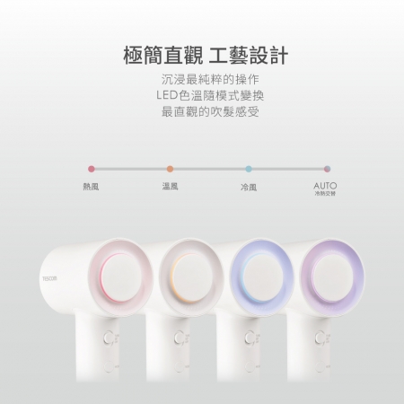 【兩入優惠】TESCOM 專業負離子吹風機 TD760TW＋負離子直髮造型梳 TB550A