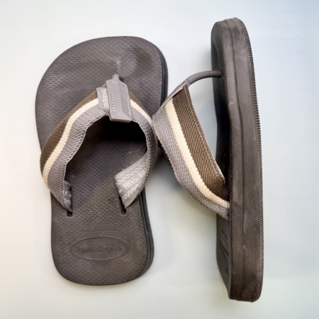 【哈瓦士havaianas】 巴西人字拖  男款 Urban way 布鞋帶/黑 #大尺寸