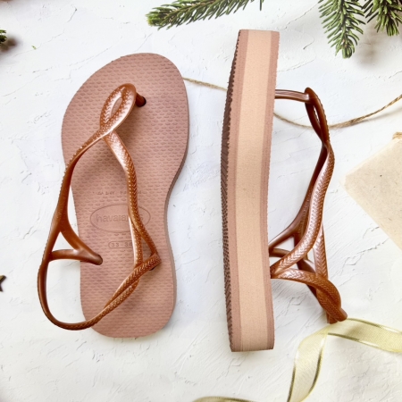 【哈瓦士havaianas】 巴西 人字拖  女款 Luna 涼鞋2cm/粉