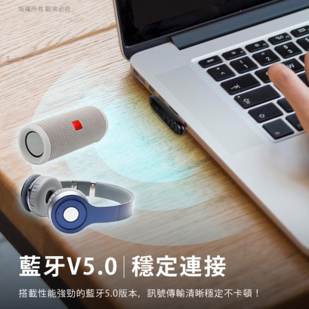 aibo Type-C 藍牙V5.0音樂發射器（附USB轉接頭）