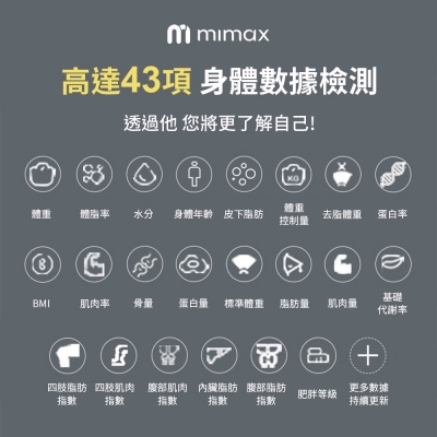 米覓 mimax 八電極智慧六圍人體分析體脂秤