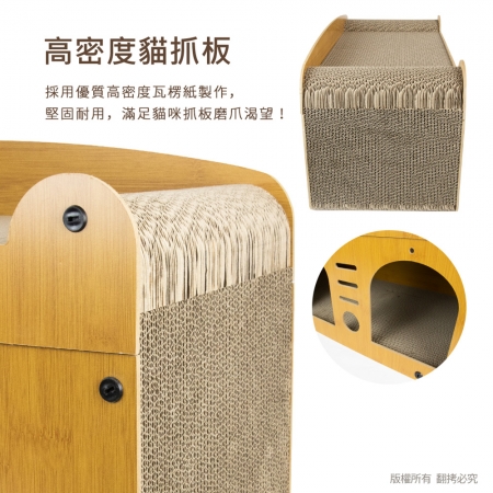 【專用配件】貓本屋 輕奢華雙層雙洞口 貓抓板貓屋專用替換芯（4片/組）