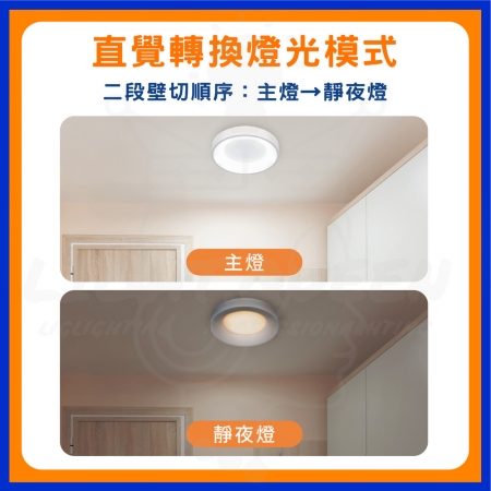 舞光 24W 嫦娥 壁切 LED 吸頂燈 小夜燈 臥室吸頂燈 木紋吸頂燈 壁切吸頂燈 兩段切換 快速安裝