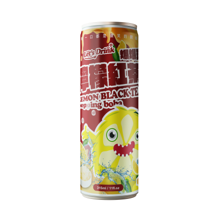 Let's Drink 檸檬紅茶爆爆珠鋁罐飲料（箱購）