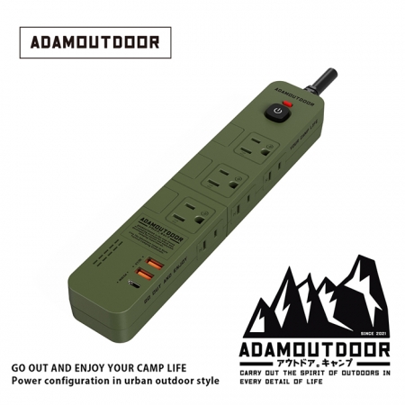 ADAMOUTDOOR｜ 家用款4開6插30WPD 延長線1.8M