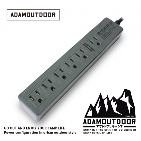 ADAMOUTDOOR｜家用款1切6 延長線1.8M （ ADPW-W31618 ） 