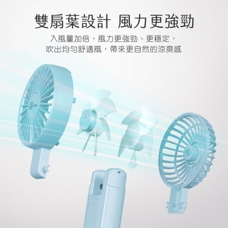 【好買點數放大】aibo 雙扇葉 折疊/頸掛/手持風扇（附可調掛繩）