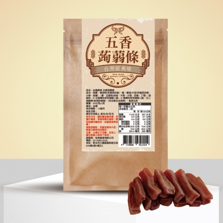 【cammie】台灣經典-五香蒟蒻條（全素-40g/包）x3包