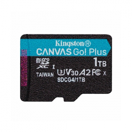 金士頓 1TB SDCG4 Canvas Go! PLUS microSD 高速 記憶卡 A2 U3 V30 4K影片（KTCG4-1TB）