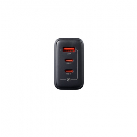 ADATA 威剛 PD/QC 65W 快充 三孔 GaN 充電器 雙孔 Type-C ＋ Type-A 黑色 （AD-U0653-K）