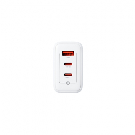 ADATA 威剛 PD/QC 65W 快充 三孔 GaN 充電器 雙孔 Type-C ＋ Type-A 白色 （AD-U0653-W）