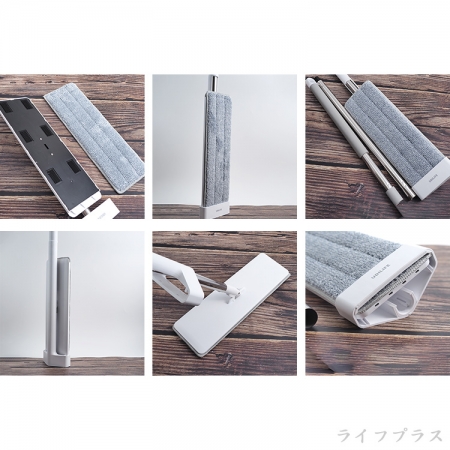 hold拖不沾手刮淨平板拖把X1支＋替換布X3入
