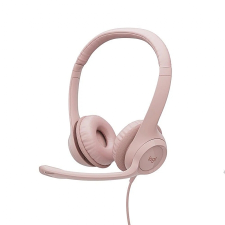 Logitech 羅技 H390 有線耳機麥克風  玫瑰粉（LOGI-H390P）
