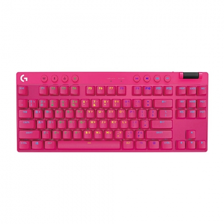 Logitech 羅技 G PRO X LIGHTSPEED 無線機械式 TKL 遊戲鍵盤 桃紅色（LOGI-KB-PROXP）