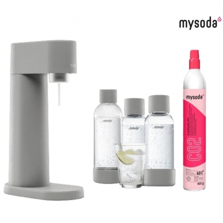 【mysoda】WOODY木質氣泡水機（四色）WD002 贈0.5L專用水瓶 2入組