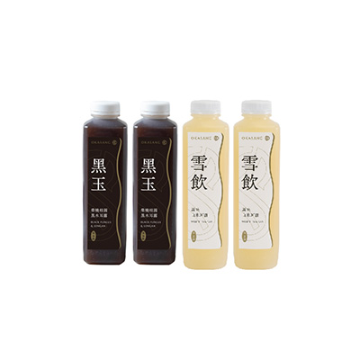 【O卡桑】無加糖低卡組｜1000ml*4（柴燒桂圓黑木耳露*2、原味白木耳露*2）