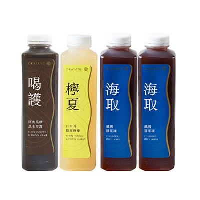 【O卡桑】兒童補鈣推薦組｜1000ml*4（經典黑糖黑木耳露*1、蜂蜜檸檬白木耳露*1、纖暢膠原凍*2）