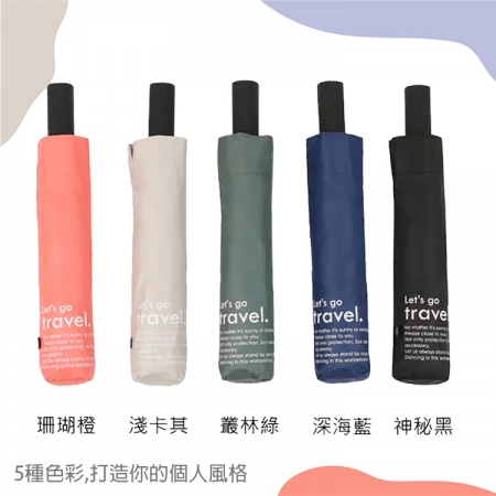 大傘面全遮光黑膠布自動摺疊傘-27吋-1支