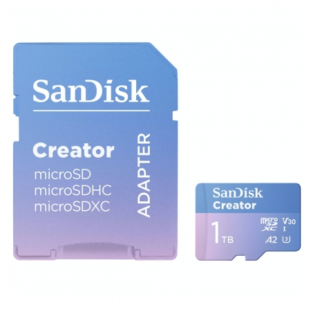 SanDisk Creator 1TB microSD 記憶卡 A2 V30 終身保固（SD-SQXAV-MS-1TB）
