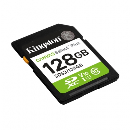 金士頓 128G Canvas Select Plus SDXC 相機記憶卡 UHS-I C10 公司貨（KT-SDCS3-128G）