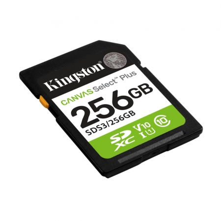 金士頓 256G Canvas Select Plus SDXC 相機記憶卡 UHS-I C10 公司貨（KT-SDCS3-256G）