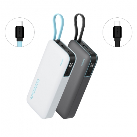 【本體Wh＋3C標示】CUKTECH 酷態科 55W TYPE-C PB200N 自帶線行動電源 20000mAh 符合航空規範 可上飛機 兩色可選